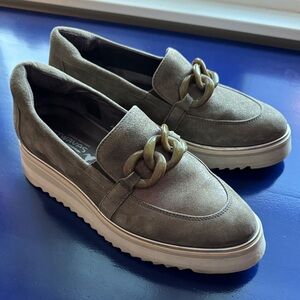 Softwaves Dark Green Metallic Loafer